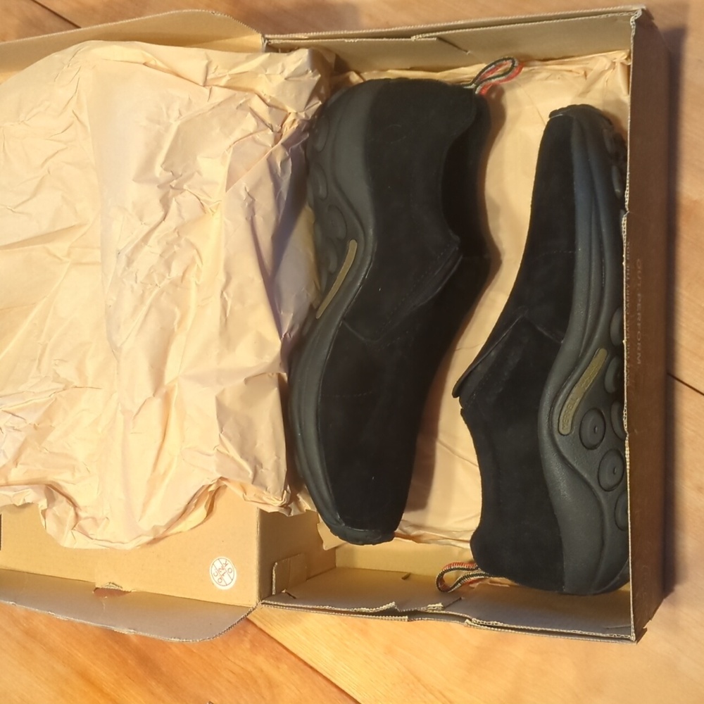 Merrell womens Jungle Moc shoes, size 11 black midnight suede, NIB free shipping